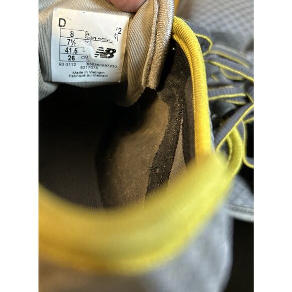 New Balance Minimus MT20BY2 Trail Running Shoes Mens 8 Grey Yellow Athletic - Picture 7 of 7